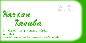 marton kasuba business card