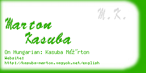 marton kasuba business card